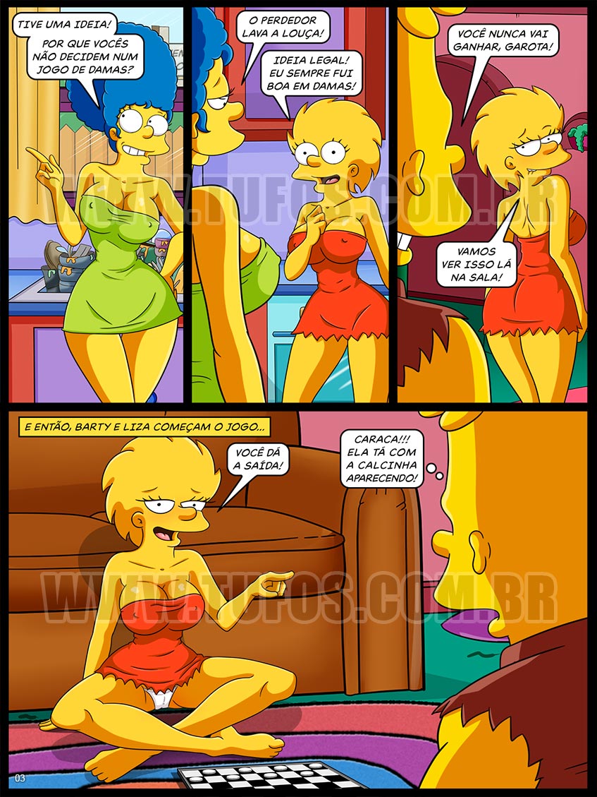 Os Simptoons - Jogando damas - 03