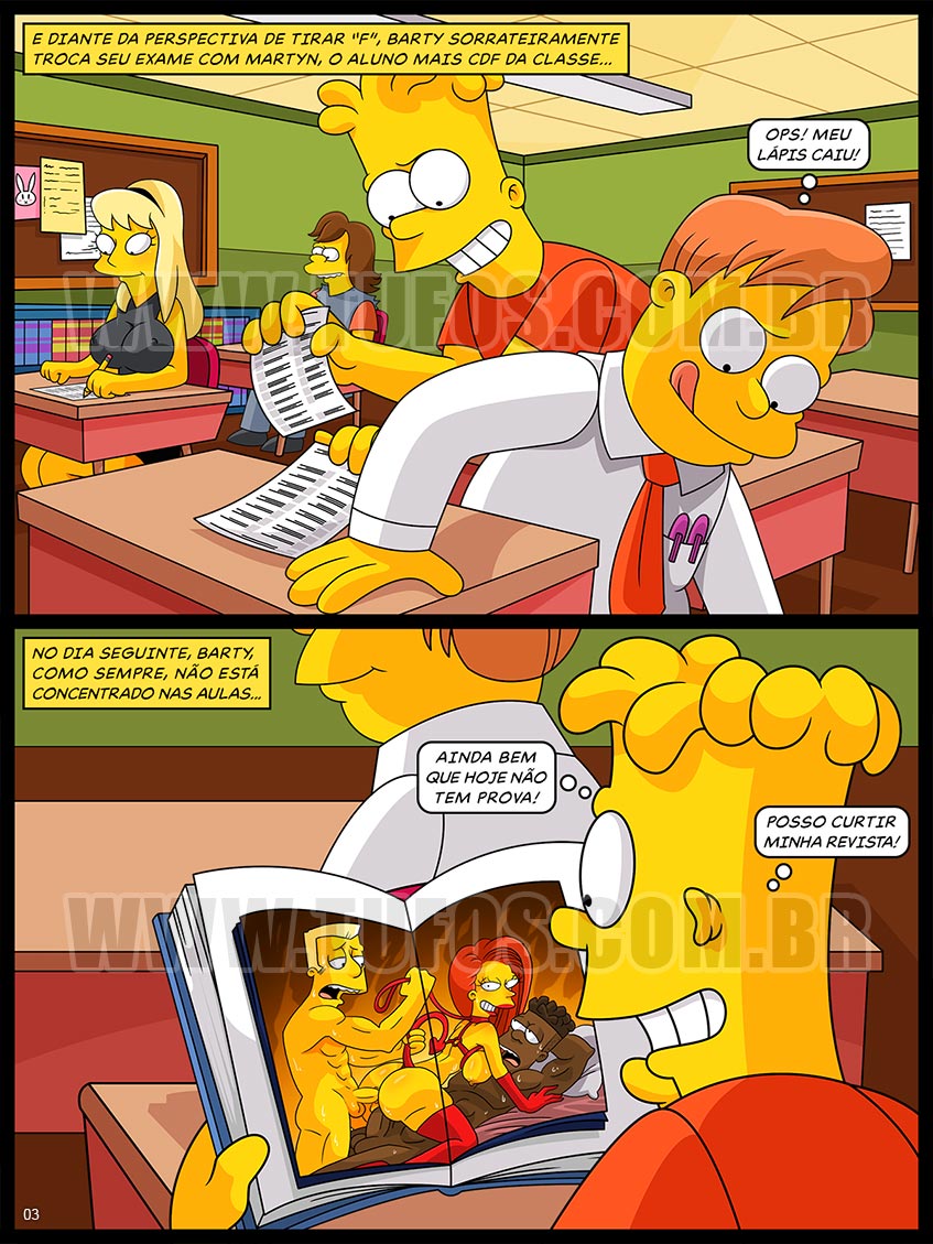 Os Simptoons - Teste de inteligência - 03