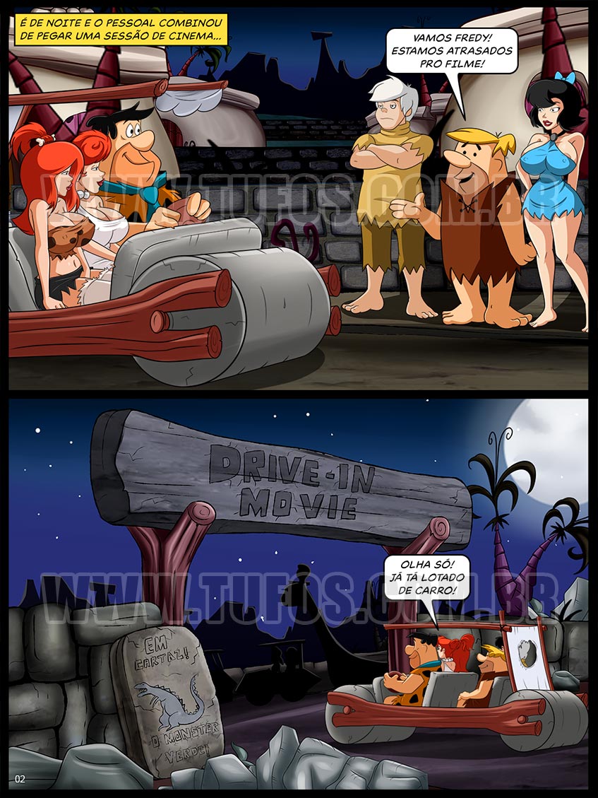 Os Flintstoons - Pegação no cinema drive-in - 02