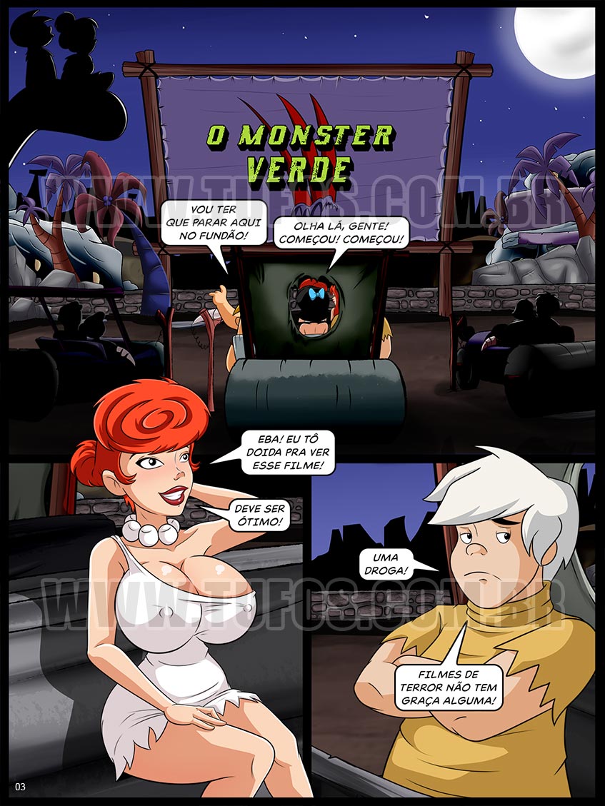 Os Flintstoons - Pegação no cinema drive-in - 03