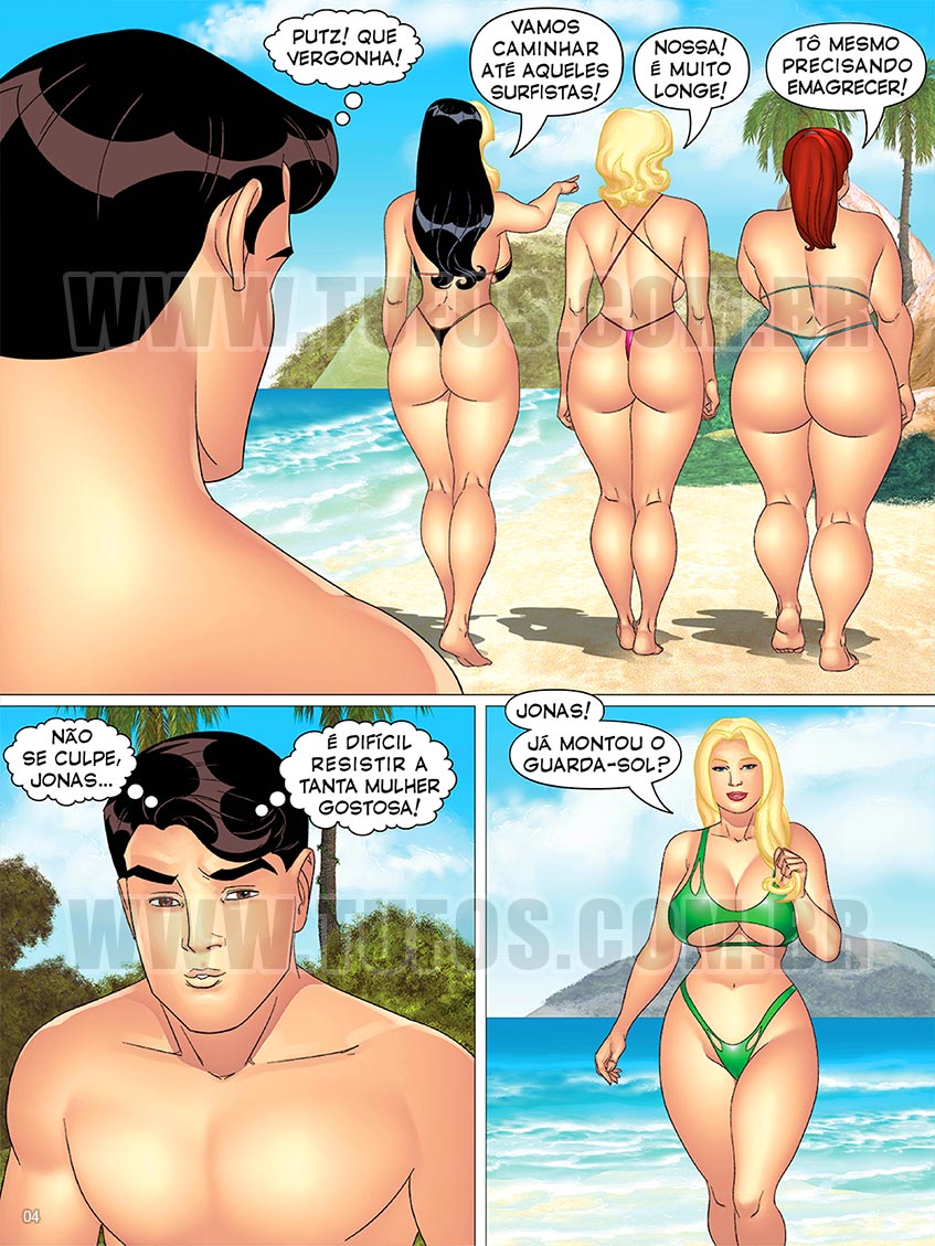 Tia, Primas e Cia - Curtindo férias na praia (Parte 01) - 04